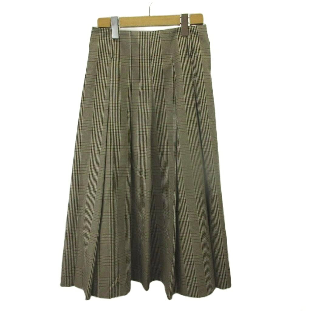 【中古】ミラオーウェン Mila Owen スカート プリーツスカート 0 茶 ブラウン グレンチェック柄 ロング丈 /NP ■GY70 レディース 【ベクトル 古着】 260601 vectorpremium-19164641 ブランド古着ベクトルプレミアム店 パッケージ画像