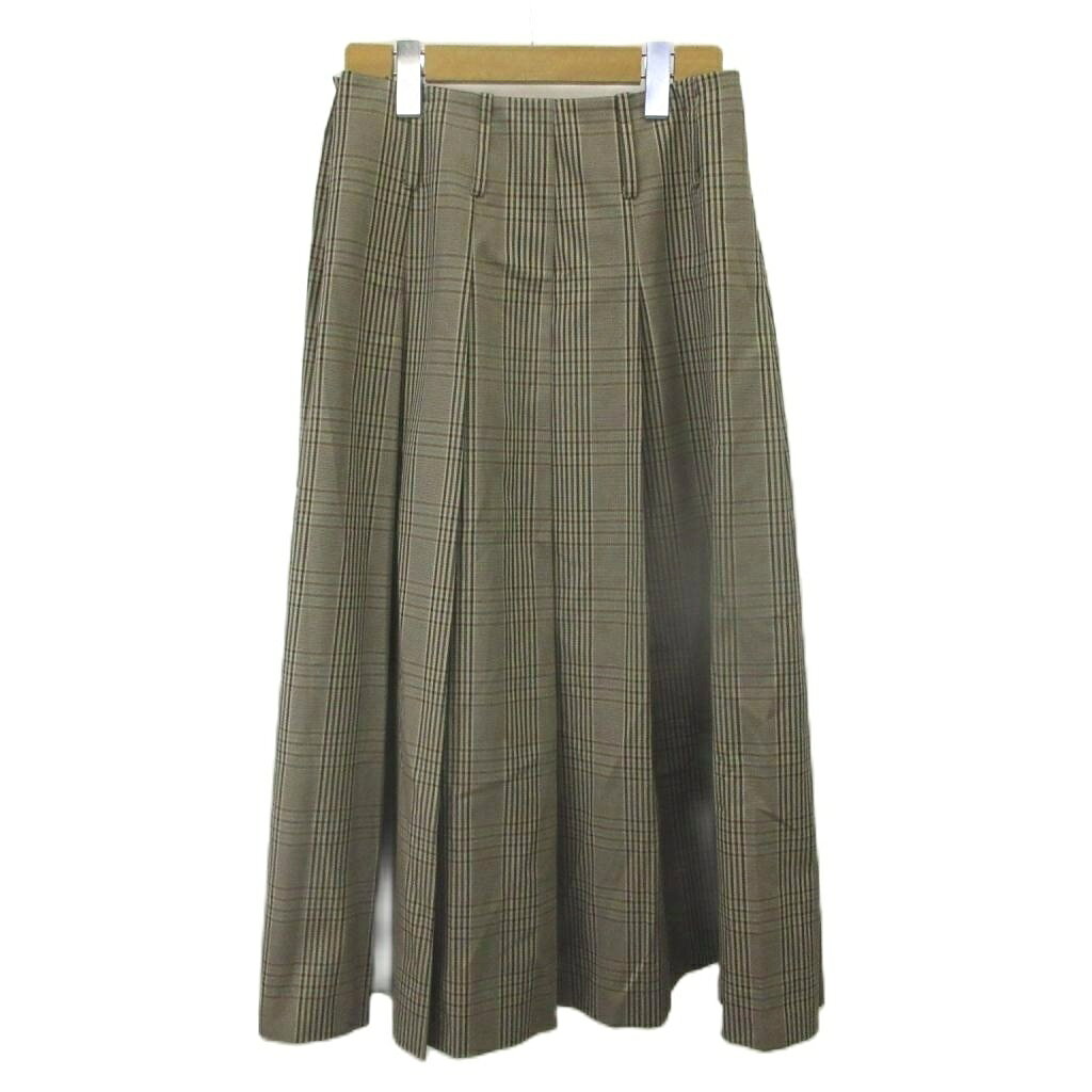【中古】ミラオーウェン Mila Owen スカート プリーツスカート 0 茶 ブラウン グレンチェック柄 ロング丈 /NP ■GY70 レディース 【ベクトル 古着】 260601 vectorpremium-19164641 ブランド古着ベクトルプレミアム店 サンプル画像2
