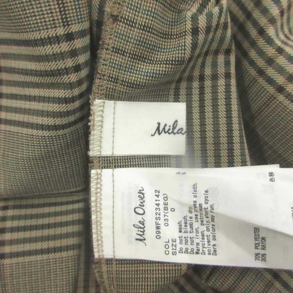 【中古】ミラオーウェン Mila Owen スカート プリーツスカート 0 茶 ブラウン グレンチェック柄 ロング丈 /NP ■GY70 レディース 【ベクトル 古着】 260601 vectorpremium-19164641 ブランド古着ベクトルプレミアム店 サンプル画像3