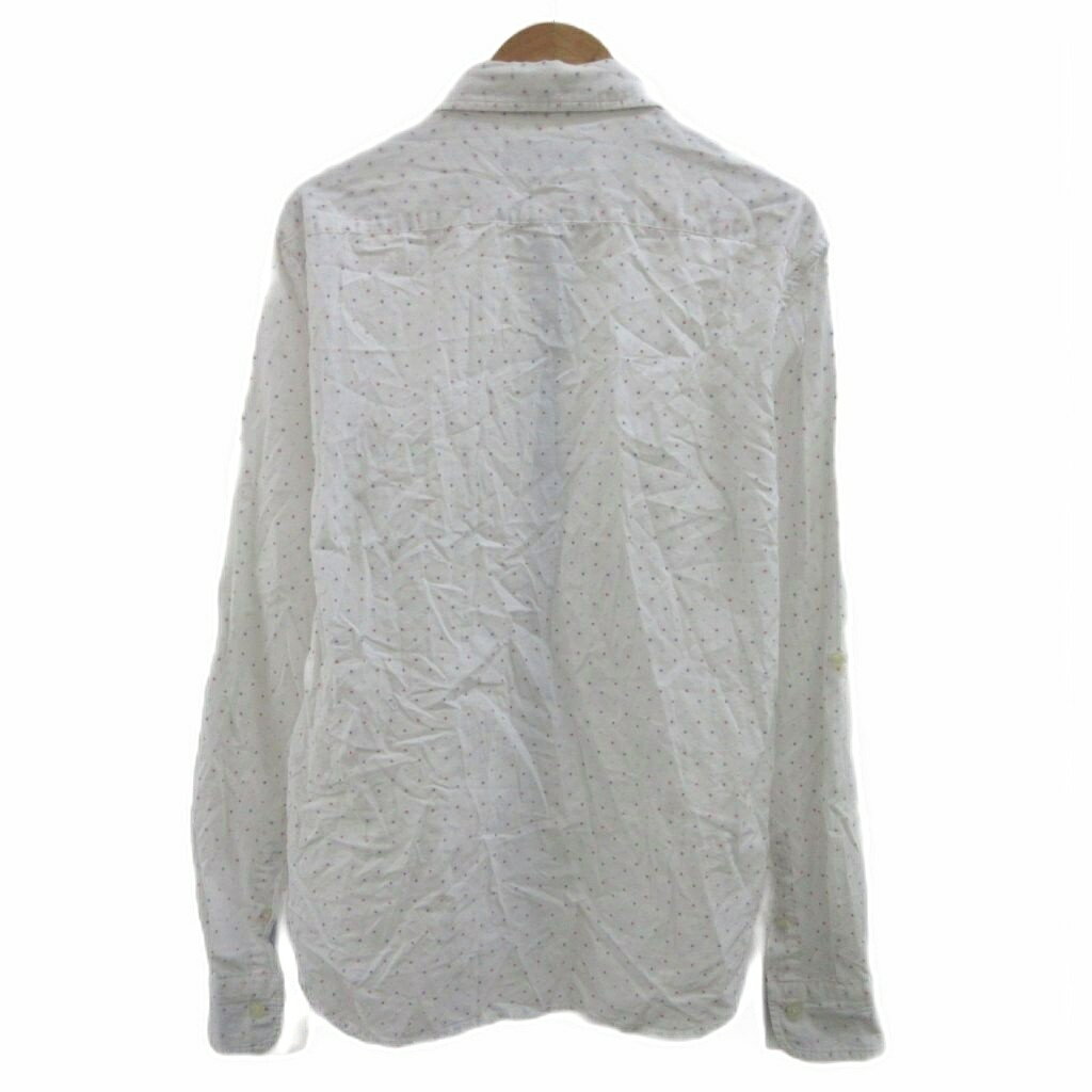 【中古】ビームスハート BEAMS HEART シャツ M 白 ドット柄 レギュラーカラー 長袖 /RY ■ECA006 メンズ 【ベクトル 古着】 260608 2