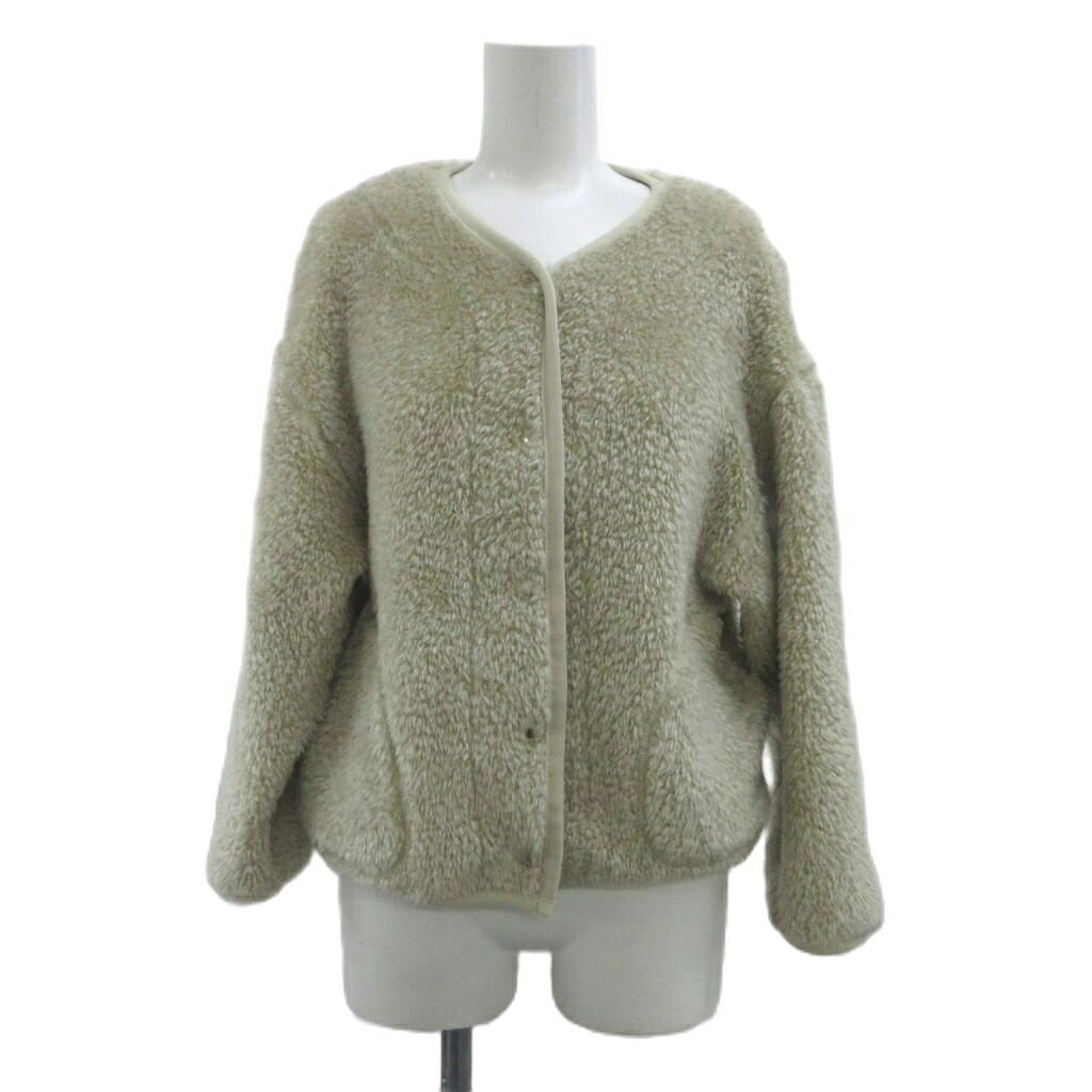 樂天商城 - 【中古】B&Y ユナイテッドアローズ BEAUTY&YOUTH ビューティー&ユース ジャケット ブルゾン 上着 ベージュ 無地 Vネック 長袖 /KK ■ECA006 レディース 【ベクトル 古着】 260605