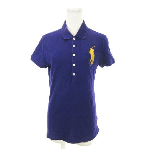 【中古】ラルフローレン RALPH LAUREN ポロシャツ M THE SKINNY POLO 紫 パープル ビッグポニー 半袖 1290431SSPO /MN30 ■ECE006 レディース 【ベクトル 古着】 260611