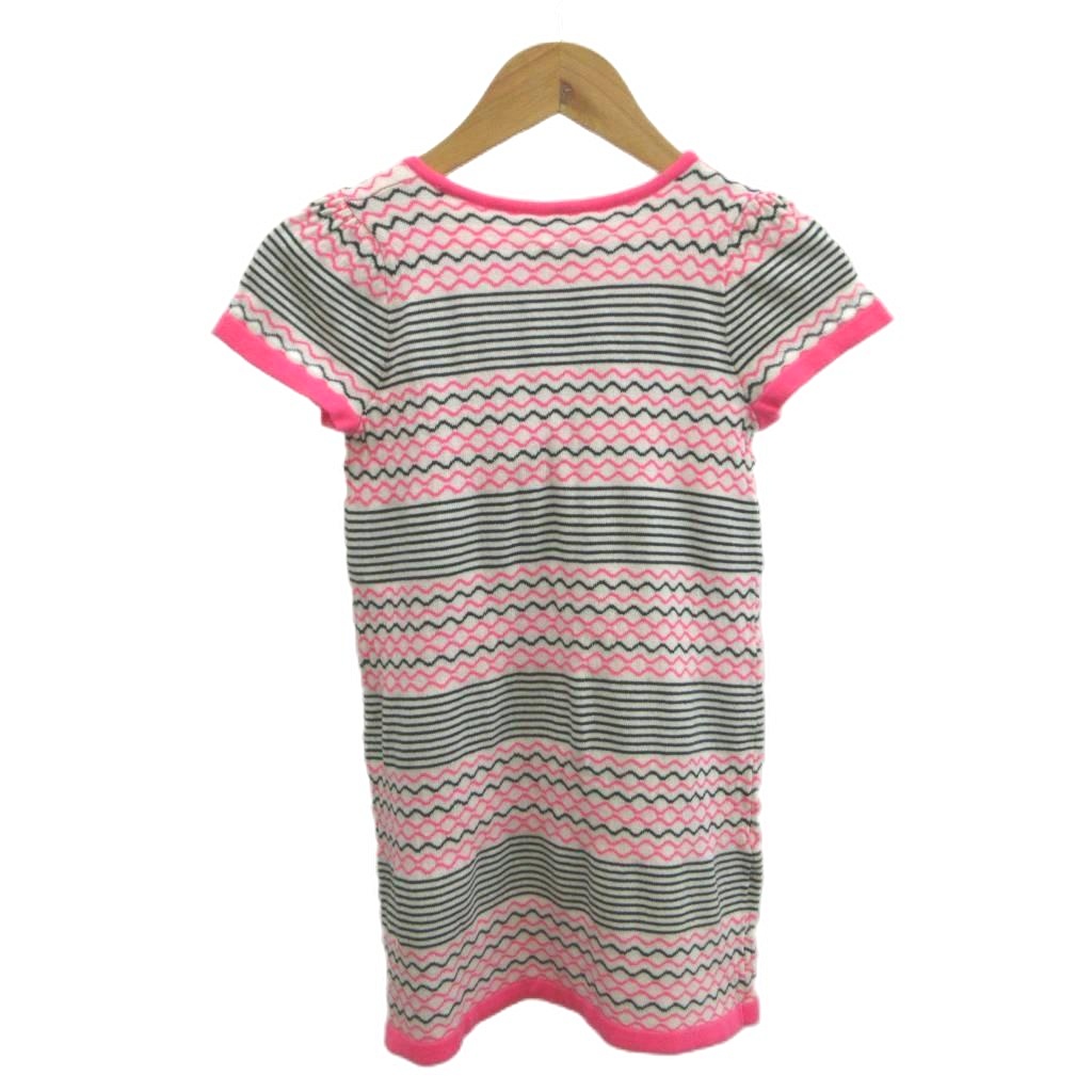 【中古】未使用品 ミリー milly 子ども服 ワンピース 6/7 ピンク ボーダー柄 半袖 ...