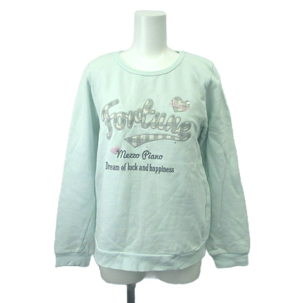 【中古】メゾピアノ mezzo piano トレーナー トップス 子ども服 165 青 ブルー ロゴ刺繍 長袖 ラウンドネック /YU ■ECA006 キッズ 【ベクトル 古着】 260610ブランドメゾピアノ mezzo piano表記サイズ165実寸サイズ肩幅：34cm　身幅：47cm　着丈：55cm　袖丈：57cm　　素材本体：綿 リブ部分：綿、ポリウレタン 襟部分：ポリエステル色青 ブルー状態袖口・首周りに、1cm程度の薄いシミがございます。 胸部の刺繍部分に若干の黄ばみがございます。 その他に目立ったダメージはなく、問題なくご使用いただける商品です。 ※あくまでも中古品ですので掲載写真や記載内容をご確認いただき、ご理解の上ご購入ください。付属品付属品なし備考（株）ナルミヤ・インターナショナル商品のお問い合わせの回答を休止しております。＊各商品ページの商品詳細等をご確認の上ご購入ください。【中古】メゾピアノ mezzo piano トレーナー トップス 子ども服 165 青 ブルー ロゴ刺繍 長袖 ラウンドネック /YU ■ECA006 キッズ 【ベクトル 古着】 260610状態ランク　”AB”詳細については、下記および「状態ランクについて」ページをご覧ください。未使用・新品の商品ほぼ新品同様の商品使用感が少なく、かなり状態の良い商品使用感はあるが、傷や汚れの少ない商品使用感の他、傷や汚れが見られる商品かなり大きな傷みがある難あり商品※S〜CランクはUSED品となりますので、使用感をご理解の上でご入札下さい。状態ランクについてinformationブランドメゾピアノ mezzo piano表記サイズ165実寸サイズ肩幅：34cm　身幅：47cm　着丈：55cm　袖丈：57cm　　素材本体：綿 リブ部分：綿、ポリウレタン 襟部分：ポリエステル色青 ブルー状態袖口・首周りに、1cm程度の薄いシミがございます。 胸部の刺繍部分に若干の黄ばみがございます。 その他に目立ったダメージはなく、問題なくご使用いただける商品です。 ※あくまでも中古品ですので掲載写真や記載内容をご確認いただき、ご理解の上ご購入ください。付属品付属品なし備考（株）ナルミヤ・インターナショナル商品のお問い合わせの回答を休止しております。＊各商品ページの商品詳細等をご確認の上ご購入ください。本商品は一点物です他サイトや店舗にて販売している商品です。多少のお時間差にて欠品になることもございます。予めご了承頂ますようお願い致します。ベクトル・サイズガイドはこちらこの商品と同じブランドの商品を見る