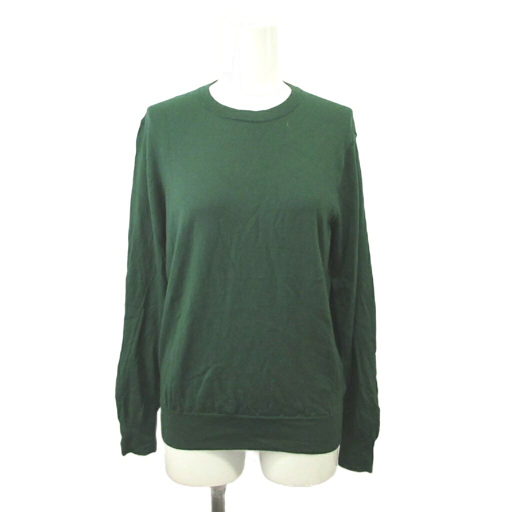 【中古】トゥモローランド トリコ TOMORROWLAND tricot ニット セーター ウール S 緑 グリーン 無地 ラウンドネック 長袖 /NP ■ECA006 レディース 【ベクトル 古着】 260611