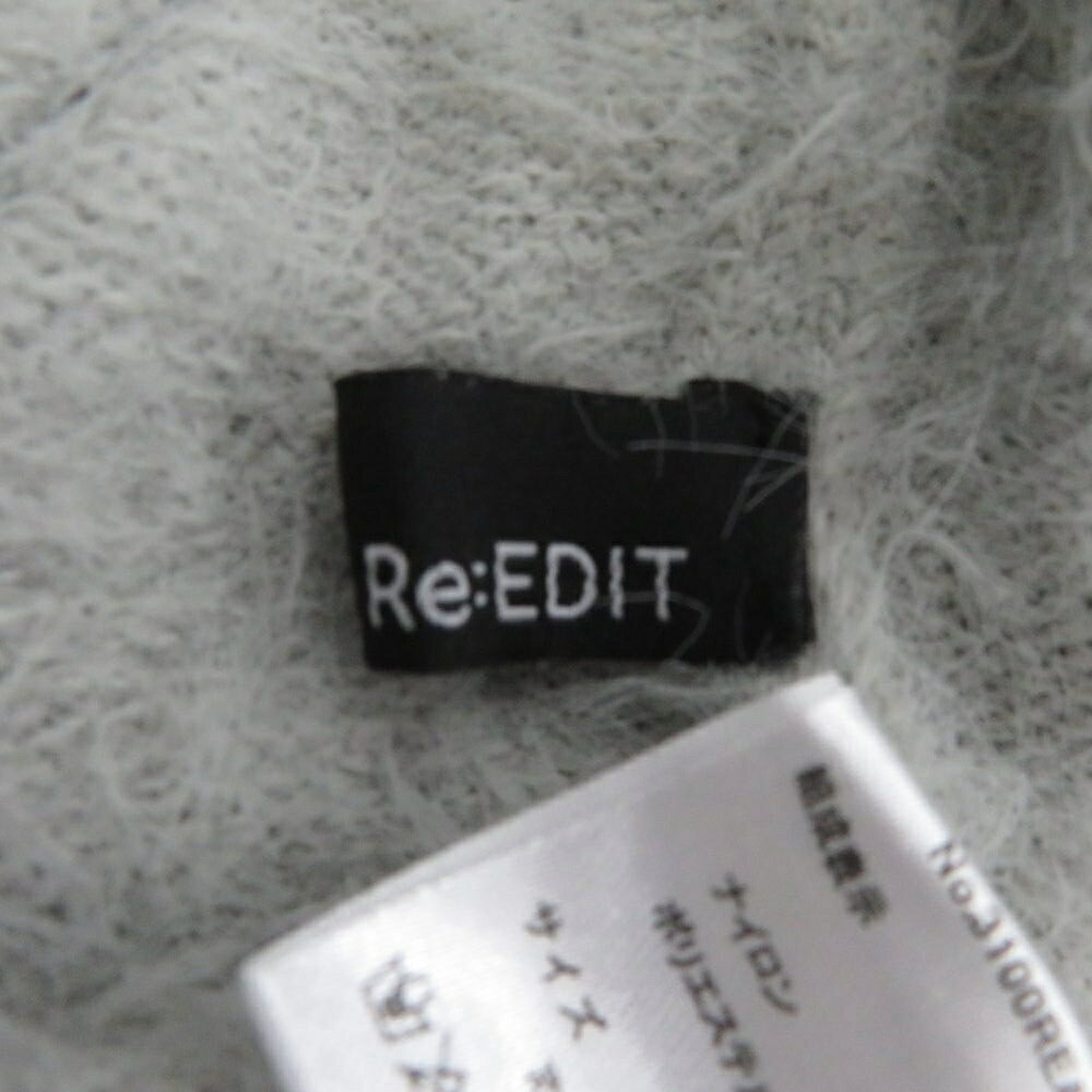 【中古】リエディ Re:EDIT シャギーニット セーター ショート丈 M ライトグレー 無地 長袖 ラウンドネック /MA8 ■ECA006 レディース 【ベクトル 古着】 260624 vectorpremium-19220346 ブランド古着ベクトルプレミアム店 サンプル画像3