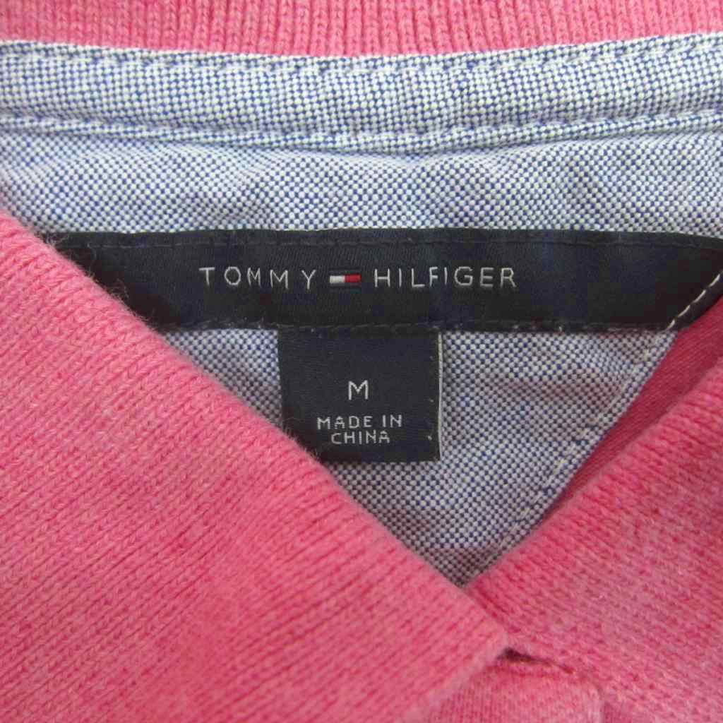 ブランド古着ベクトルプレミアム店の【中古】トミーヒルフィガー TOMMY HILFIGER ポロシャツ M ピンク 半袖 無地 ロゴ刺繍 /SY15 ■ECD006 レディース 【ベクトル 古着】 260626｜アングル3