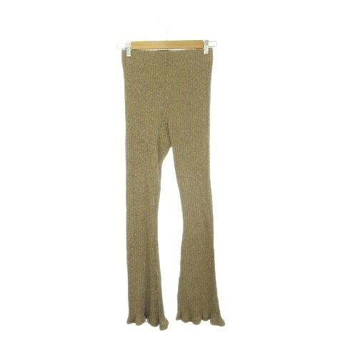 【中古】ミラオーウェン Mila Owen パンツ 0 茶 ブラウン リブニット フレアパンツ /CK32 ■GY70 レディース 【ベクトル 古着】 260624 vectorpremium-19212689 ブランド古着ベクトルプレミアム店 パッケージ画像