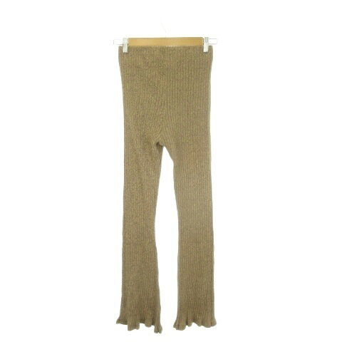 【中古】ミラオーウェン Mila Owen パンツ 0 茶 ブラウン リブニット フレアパンツ /CK32 ■GY70 レディース 【ベクトル 古着】 260624 vectorpremium-19212689 ブランド古着ベクトルプレミアム店 サンプル画像2