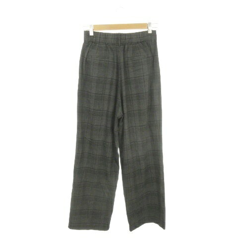 【中古】グローバルワーク GLOBAL WORK パンツ スラックス ストレート ハイウエスト 2タック チェック 総柄 L ダークグレー /AH17 ■GY70 レディース 【ベクトル 古着】 260624 vectorpremium-19212647 ブランド古着ベクトルプレミアム店 サンプル画像2