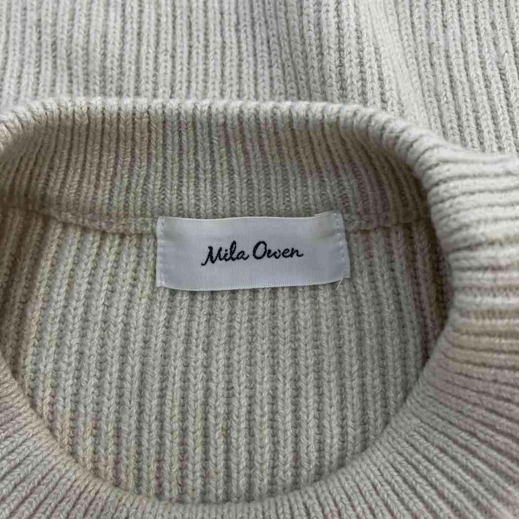 【中古】ミラオーウェン Mila Owen リブ編みニットプルオーバー セーター one ライトベージュ リブ編み クルーネック 長袖 /SH ■GY70 レディース 【ベクトル 古着】 260619 vectorpremium-19205771 ブランド古着ベクトルプレミアム店 サンプル画像3