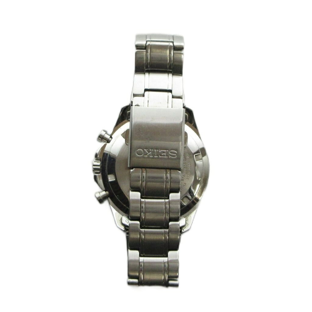 ブランド古着ベクトルプレミアム店の【中古】セイコー SEIKO 8T63-00D0 腕時計 ウォッチ クォーツ クロノグラフ カレンダー付き デイト 青文字盤 シルバー色 ■GY18 /MQ メンズ 【ベクトル 古着】 260731｜アングル3