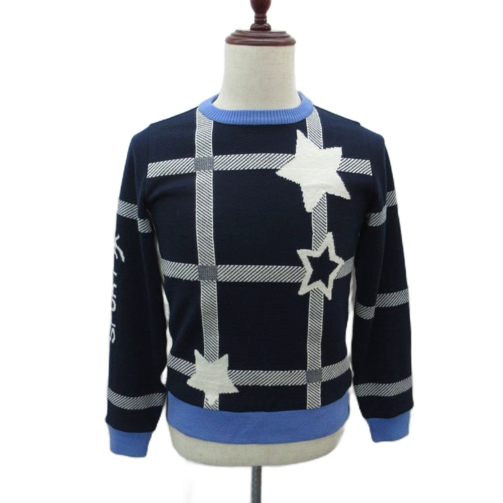 【中古】カステルバジャック CASTELBAJAC ゴルフウェア ニット セーター 40 紺 ネイビー チェック柄 スター柄 長袖 /SM14 ■ECB006 メンズ 【ベクトル 古着】 260710ブランドカステルバジャック CASTELBAJAC表記サイズ40実寸サイズ肩幅：38cm　身幅：49cm　着丈：62cm　袖丈：61cm　　素材表地：毛 裏地：ポリエステル色紺仕様裏地あり 若干薄手状態首周り裏地部分に薄汚れがあります。 その他に目立ったダメージはなく、問題なくご使用いただける商品です。 ※あくまでも中古品ですので掲載写真や記載内容をご確認いただき、ご理解の上ご購入ください。備考株式会社オッジ・インターナショナル 品番なし商品のお問い合わせの回答を休止しております。＊各商品ページの商品詳細等をご確認の上ご購入ください。【中古】カステルバジャック CASTELBAJAC ゴルフウェア ニット セーター 40 紺 ネイビー チェック柄 スター柄 長袖 /SM14 ■ECB006 メンズ 【ベクトル 古着】 260710状態ランク　”AB”詳細については、下記および「状態ランクについて」ページをご覧ください。未使用・新品の商品ほぼ新品同様の商品使用感が少なく、かなり状態の良い商品使用感はあるが、傷や汚れの少ない商品使用感の他、傷や汚れが見られる商品かなり大きな傷みがある難あり商品※S〜CランクはUSED品となりますので、使用感をご理解の上でご入札下さい。状態ランクについてinformationブランドカステルバジャック CASTELBAJAC表記サイズ40実寸サイズ肩幅：38cm　身幅：49cm　着丈：62cm　袖丈：61cm　　素材表地：毛 裏地：ポリエステル色紺仕様裏地あり 若干薄手状態首周り裏地部分に薄汚れがあります。 その他に目立ったダメージはなく、問題なくご使用いただける商品です。 ※あくまでも中古品ですので掲載写真や記載内容をご確認いただき、ご理解の上ご購入ください。備考株式会社オッジ・インターナショナル 品番なし商品のお問い合わせの回答を休止しております。＊各商品ページの商品詳細等をご確認の上ご購入ください。本商品は一点物です他サイトや店舗にて販売している商品です。多少のお時間差にて欠品になることもございます。予めご了承頂ますようお願い致します。ベクトル・サイズガイドはこちらこの商品と同じブランドの商品を見る