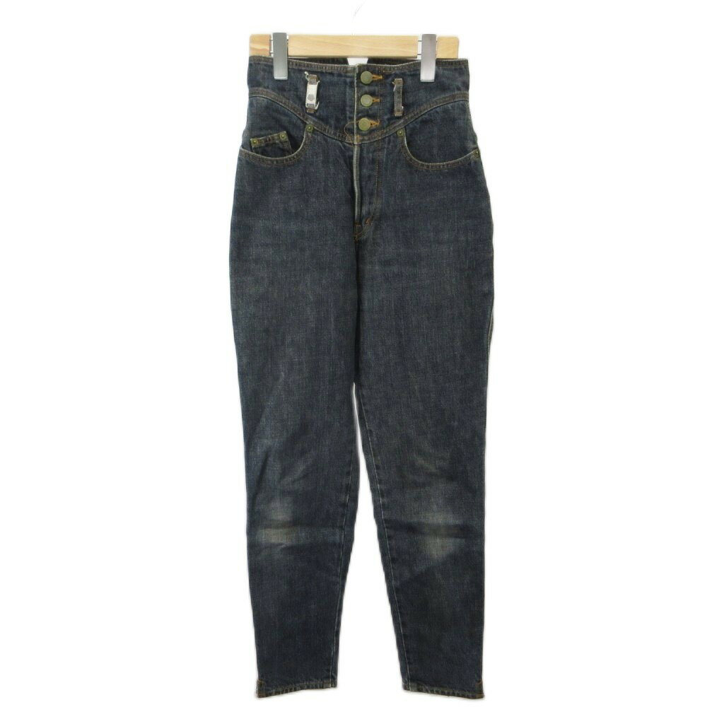 [Used] KENZO JEANS Denim Pants Jeans Tapered High Waist 60cm XS Indigo /XZ ■ECC006 Women's [Vector Used Clothing] 260629