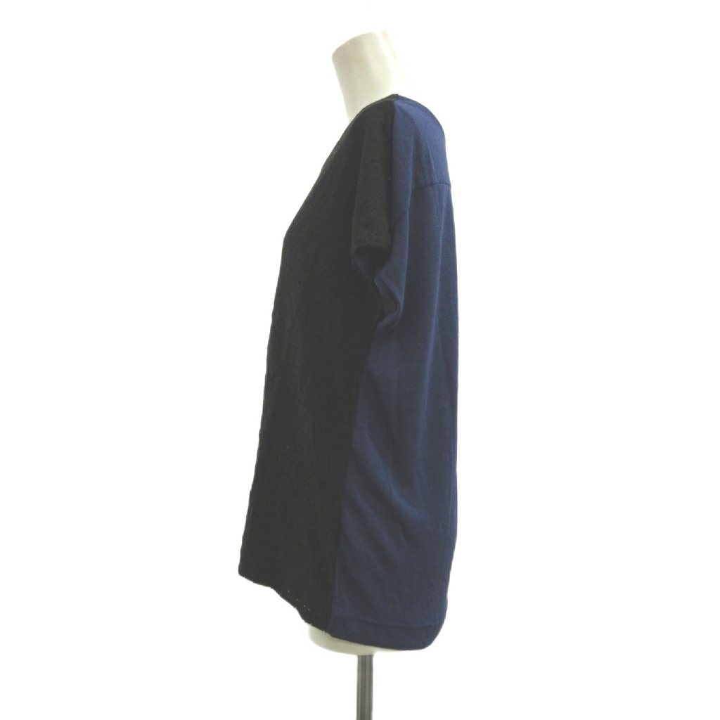 【中古】グローバルワーク GLOBAL WORK カットソー M 黒 ブラック 青 ブルー レース 無地 ボートネック 半袖 /NP ■ECB006 レディース 【ベクトル 古着】 260627 vectorpremium-19226565 ブランド古着ベクトルプレミアム店 サンプル画像2