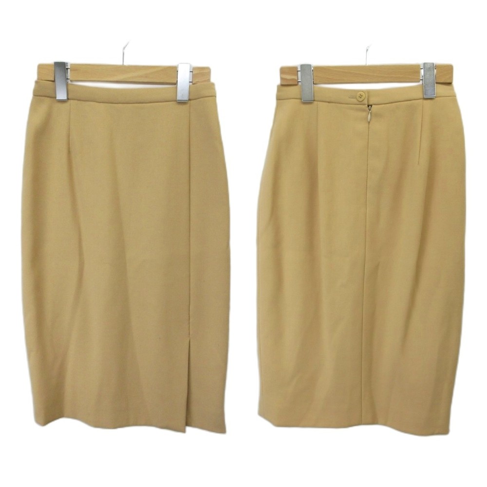 ブランド古着ベクトルプレミアム店の【中古】ジョルジオアルマーニ GIORGIO ARMANI 90sヴィンテージ セットアップ スカートスーツ 38 ベージュ ダブルブレスト ウール 676158 /RY ■GY62 レディース 【ベクトル 古着】 260703｜アングル3