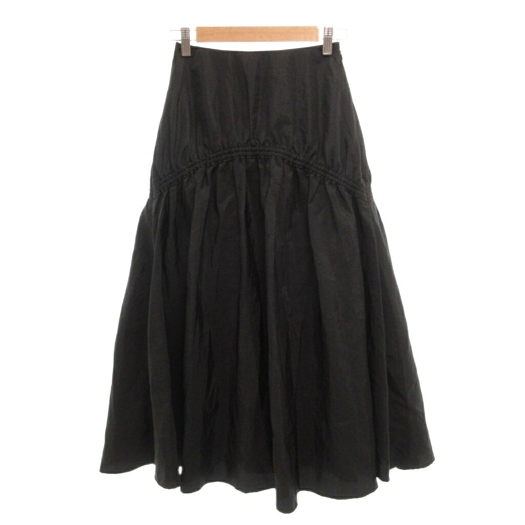 【中古】ミラオーウェン Mila Owen スカート 0 黒 ブラック ギャザー ミディ丈 /SC ■GY70 レディース 【ベクトル 古着】 260706 vectorpremium-19258946 ブランド古着ベクトルプレミアム店 サンプル画像2
