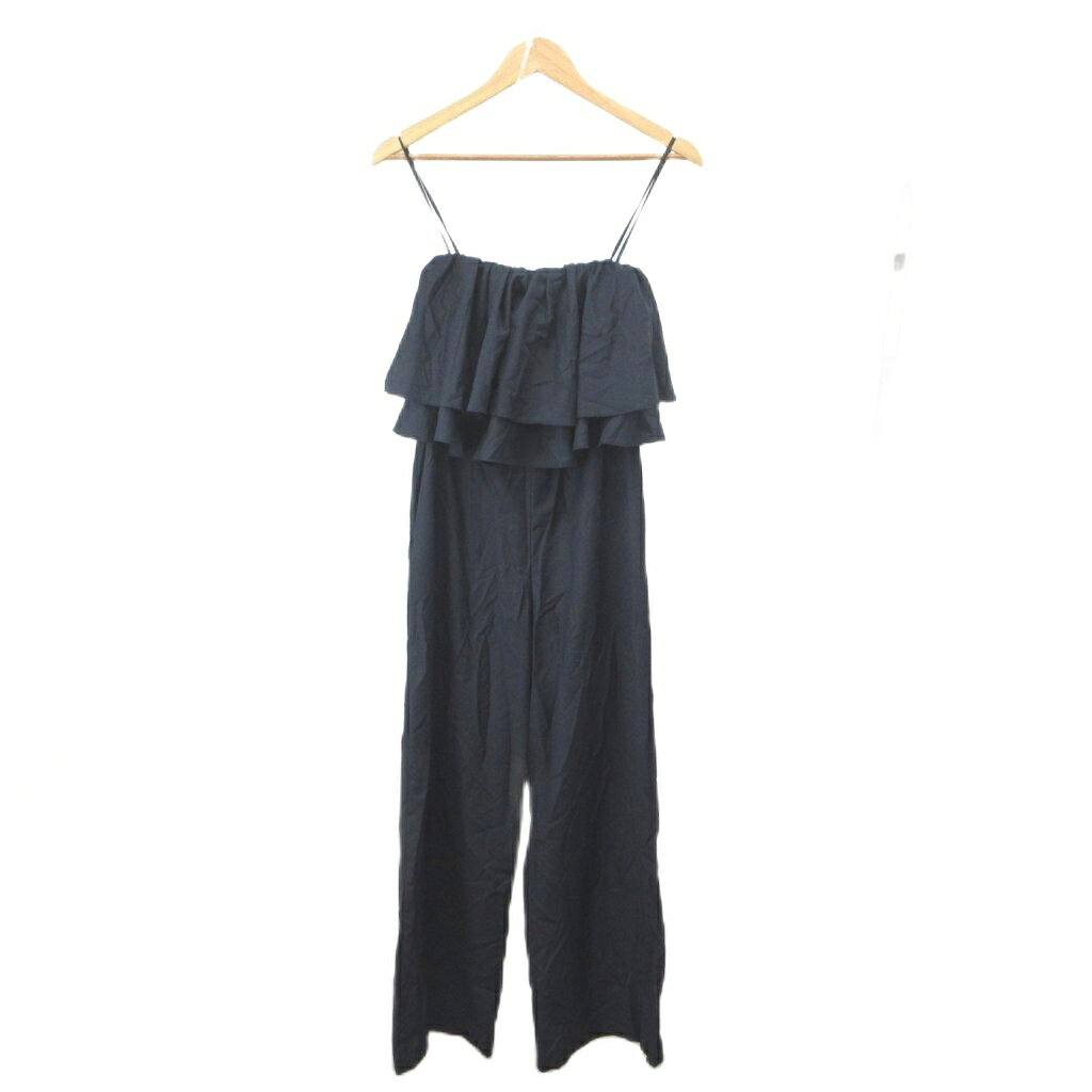 【中古】ミラオーウェン Mila Owen サロペットパンツ オールインワン 1 紺 ネイビー フリル ベアトップ ワイドパンツ /NP ■ECF007 レディース 【ベクトル 古着】 260707 vectorpremium-19246855 ブランド古着ベクトルプレミアム店 サンプル画像2