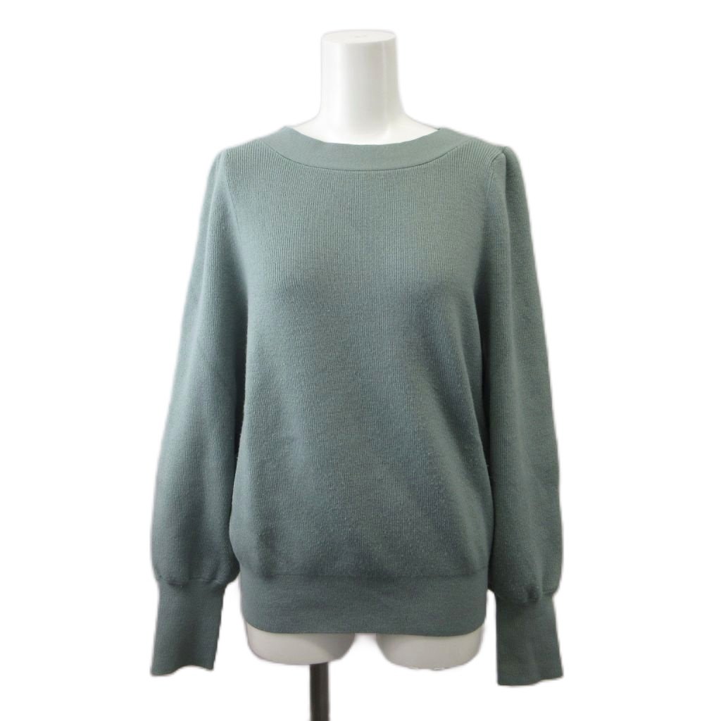 【中古】グリーンレーベルリラクシング ユナイテッドアローズ green label relaxing ニット セーター ウール Free ペールグリーン 無地 ボートネック 長袖 /AY ■ECA007 レディース 【ベクトル 古着】 260708