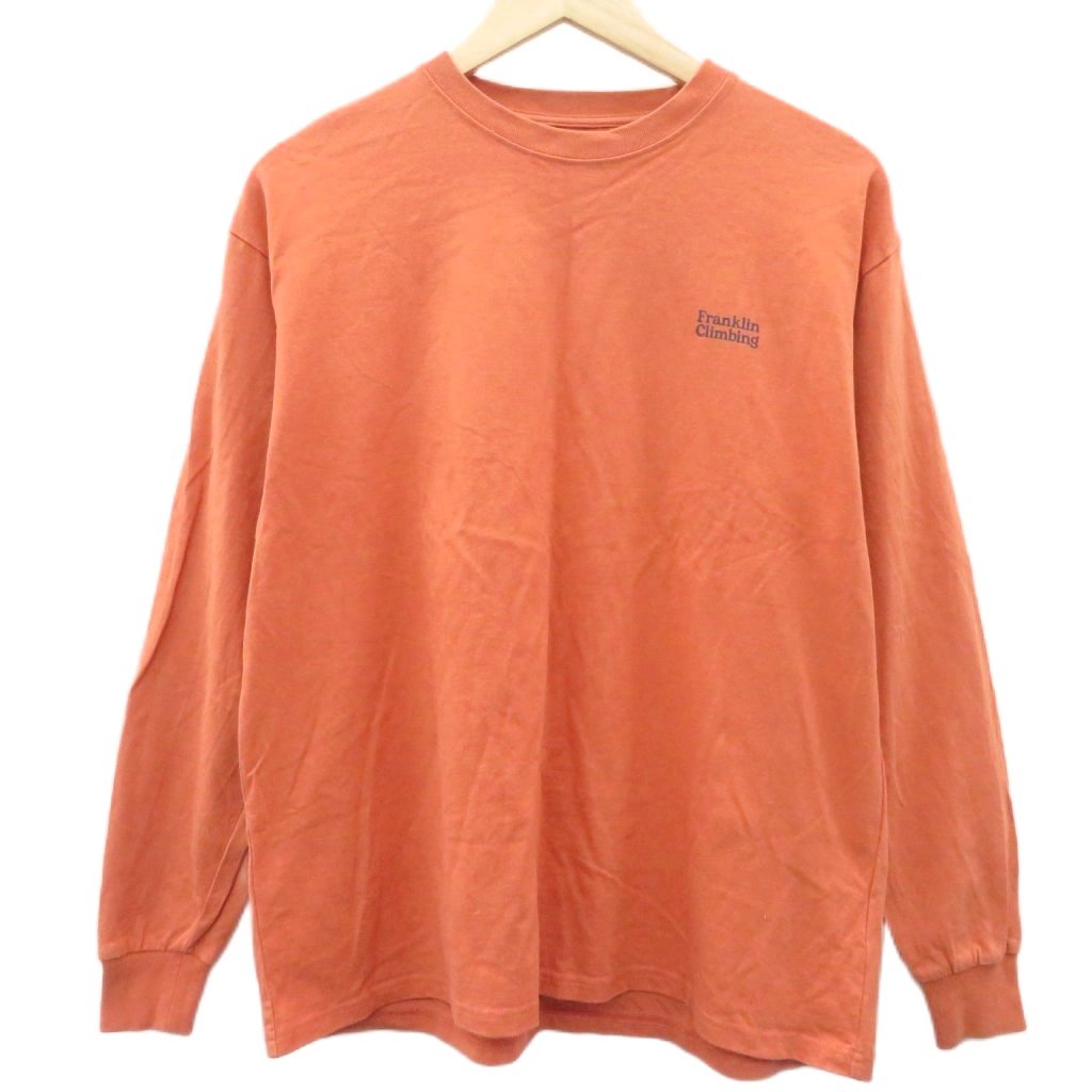 【中古】フランクリンクライミング Franklin Climbing Tシャツ カットソー 6 オレンジ ロゴプリント 長袖 /SY62 ■GY70 メンズ 【ベクトル 古着】 260715表記サイズ6実寸サイズ肩幅：50cm　身幅：55cm　着丈：66cm　袖丈：57cm　　素材綿色オレンジ仕様ロゴプリント状態使用感が少なく、かなり状態の良い商品です。 ※あくまでも中古品ですので掲載写真や記載内容をご確認いただき、ご理解の上ご購入ください。備考モリリン株式会社商品のお問い合わせの回答を休止しております。＊各商品ページの商品詳細等をご確認の上ご購入ください。【中古】フランクリンクライミング Franklin Climbing Tシャツ カットソー 6 オレンジ ロゴプリント 長袖 /SY62 ■GY70 メンズ 【ベクトル 古着】 260715状態ランク　”A”詳細については、下記および「状態ランクについて」ページをご覧ください。未使用・新品の商品ほぼ新品同様の商品使用感が少なく、かなり状態の良い商品使用感はあるが、傷や汚れの少ない商品使用感の他、傷や汚れが見られる商品かなり大きな傷みがある難あり商品※S〜CランクはUSED品となりますので、使用感をご理解の上でご入札下さい。状態ランクについてinformation表記サイズ6実寸サイズ肩幅：50cm　身幅：55cm　着丈：66cm　袖丈：57cm　　素材綿色オレンジ仕様ロゴプリント状態使用感が少なく、かなり状態の良い商品です。 ※あくまでも中古品ですので掲載写真や記載内容をご確認いただき、ご理解の上ご購入ください。備考モリリン株式会社商品のお問い合わせの回答を休止しております。＊各商品ページの商品詳細等をご確認の上ご購入ください。本商品は一点物です他サイトや店舗にて販売している商品です。多少のお時間差にて欠品になることもございます。予めご了承頂ますようお願い致します。ベクトル・サイズガイドはこちらこの商品と同じブランドの商品を見る