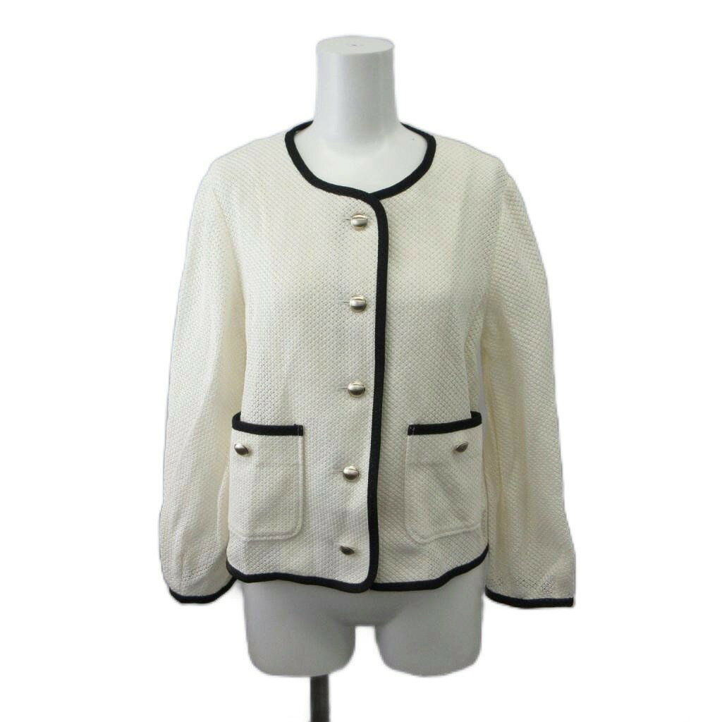【中古】ノーリーズ Nolley's カットソー 38 白 ホワイト ノーカラー 長袖 /RN ■GY70 レディース 【ベクトル 古着】 260716