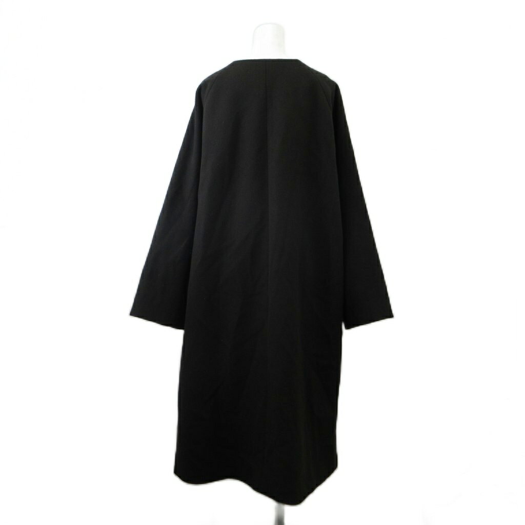 【中古】グローバルワーク GLOBAL WORK コート L 黒 ブラック ノーカラー 長袖 オーバーサイズ ロング丈/AY ■GY75 レディース 【ベクトル 古着】 260724 vectorpremium-19297988 ブランド古着ベクトルプレミアム店 サンプル画像3