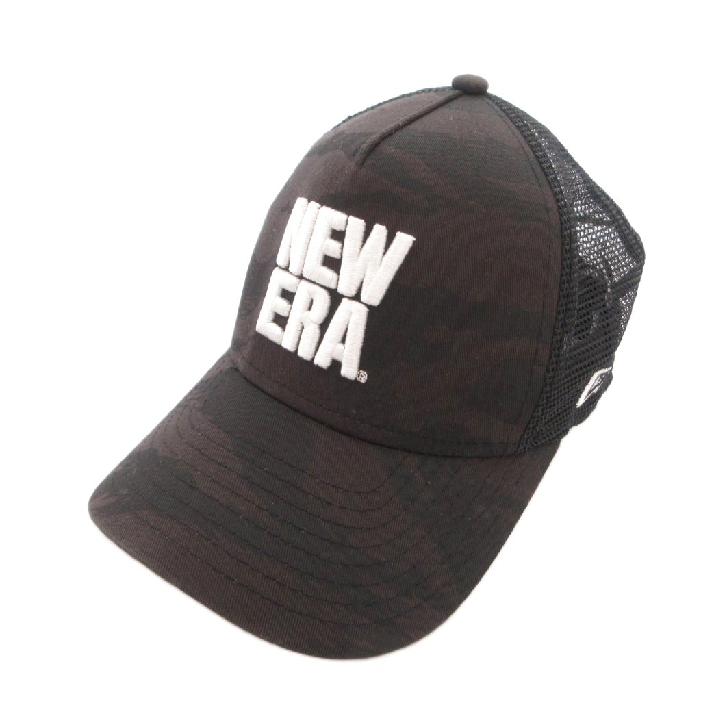 【中古】ニューエラ NEW ERA 帽子 キャップ ロゴ刺繍 黒 ブラック /FF ■GY78 メンズ 【ベクトル 古着】 260803