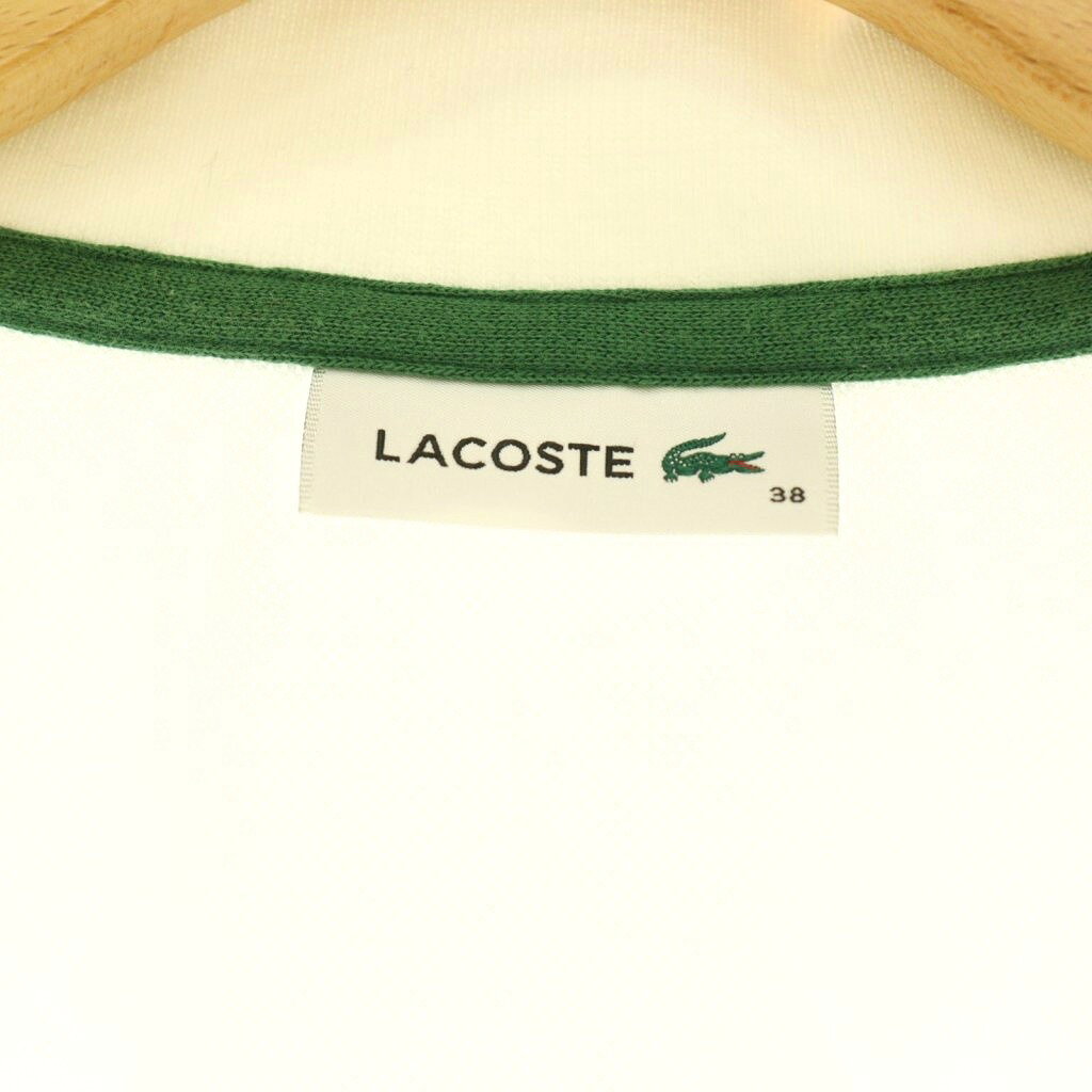 ブランド古着ベクトルプレミアム店の【中古】ラコステ LACOSTE 鹿の子サッカーシャツ ポロシャツ カットソー Vネック 38 白 /CX ■ECC007 レディース 【ベクトル 古着】 260728｜アングル3