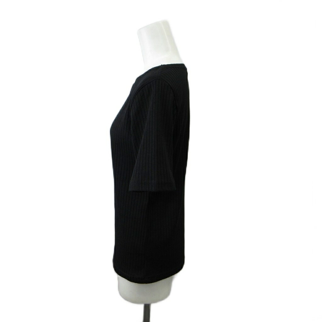 【中古】グローバルワーク GLOBAL WORK カットソー M 黒 ブラック リブ編み ラウンドネック 半袖 /RN ■ECB007 レディース 【ベクトル 古着】 260730 vectorpremium-19310721 ブランド古着ベクトルプレミアム店 サンプル画像2