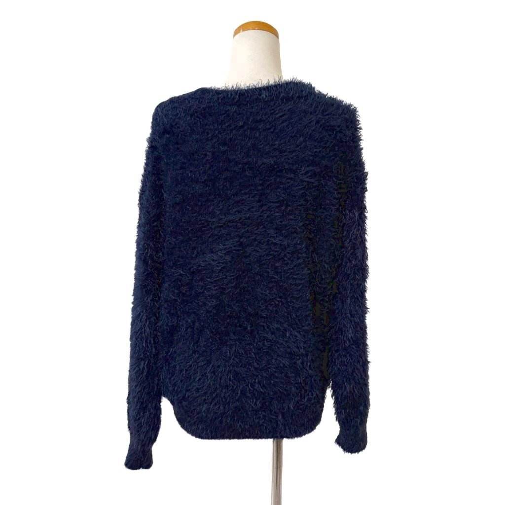 【中古】グローバルワーク GLOBAL WORK カーディガン シャギー ニット Vネック 長袖 M 紺 ネイビー /MZ ■ECB007 レディース 【ベクトル 古着】 260829 vectorpremium-19413665 ブランド古着ベクトルプレミアム店 サンプル画像3