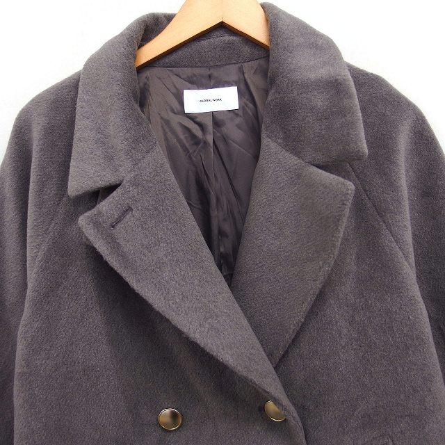 【中古】グローバルワーク GLOBAL WORK ダブルブレスト ミディ チェスターコート アウター 無地 M モカ /FT ■GY75 レディース 【ベクトル 古着】 260813 vectorpremium-19350962 ブランド古着ベクトルプレミアム店 サンプル画像3