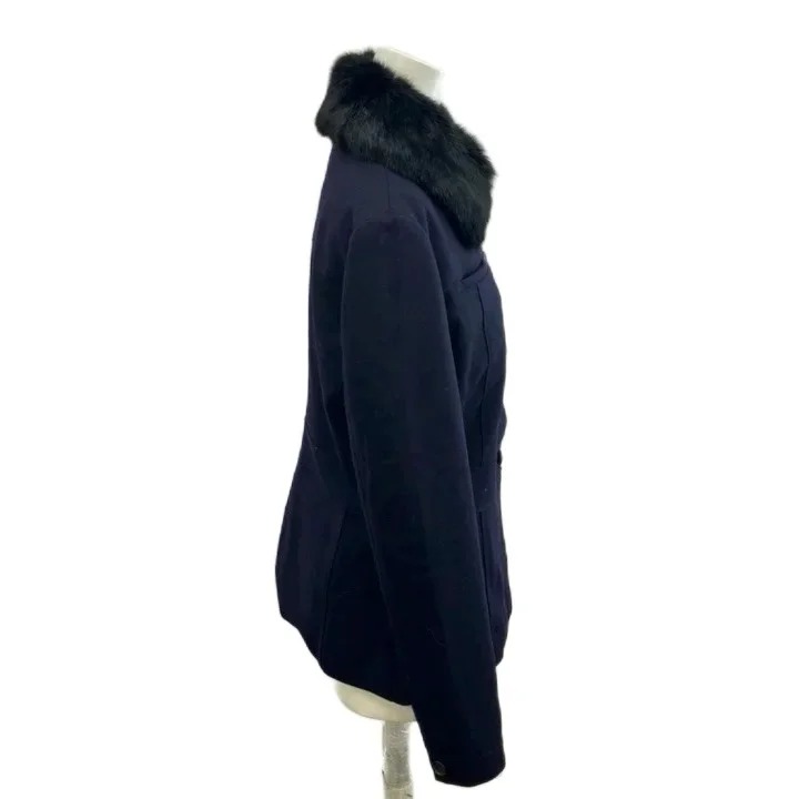 【中古】23区 オンワード樫山 コート ウール 40 紺 ネイビー ファー襟 シングルブレスト 長袖 /KK ■GY70 レディース 【ベクトル 古着】 260805 vectorpremium-19324111 ブランド古着ベクトルプレミアム店 サンプル画像3