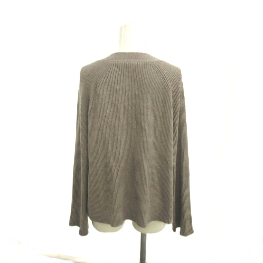 【中古】ミラオーウェン Mila Owen ニットカーディガン ウール 0 グレージュ リブ編み 長袖 オープンフロント /NP ■GY70 レディース 【ベクトル 古着】 260806 vectorpremium-19323662 ブランド古着ベクトルプレミアム店 サンプル画像3