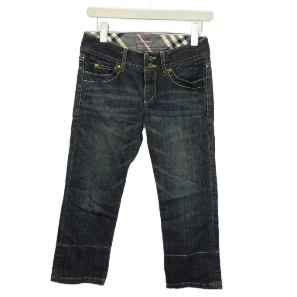 中古 バーバリーブルーレーベル BURBERRY BLUE LABEL クロップドデニムパンツ ロールアップパンツ ボトムス 2 vectorpremium-19373683 ブランド古着ベクトルプレミアム店 パッケージ画像