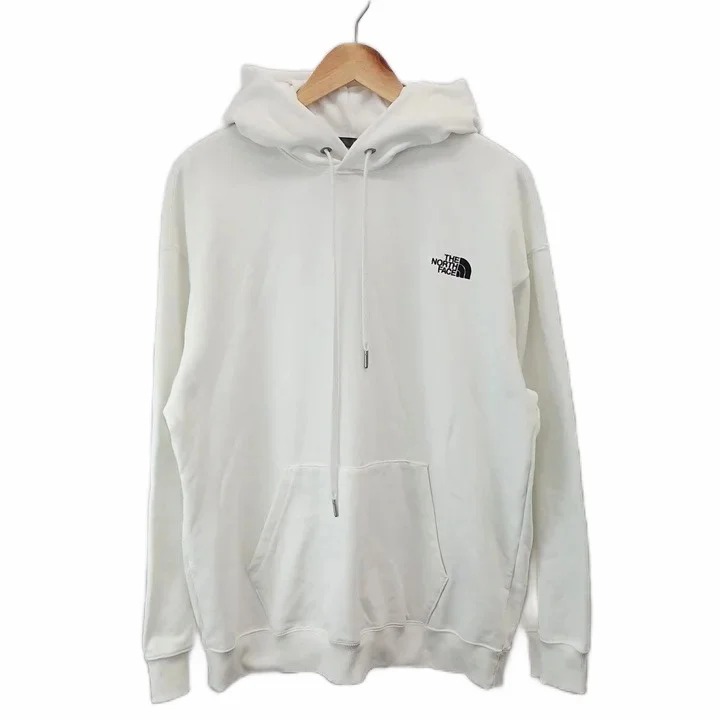 【中古】ザノースフェイス THE NORTH FACE スウェットパーカー L 白 ホワイト ロゴプリント 長袖 カンガルーポケット NT12443 /NP ■GY50 メンズ 【ベクトル 古着】 260821