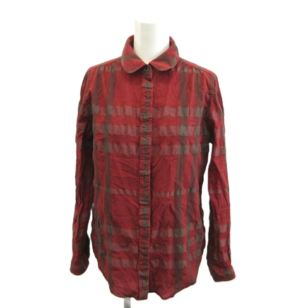 中古 バーバリー ロンドン BURBERRY LONDON シャツ ブラウス ノバチェック ラウンドカラー 比翼仕立て 長袖 3 vectorpremium-19383653 ブランド古着ベクトルプレミアム店 パッケージ画像