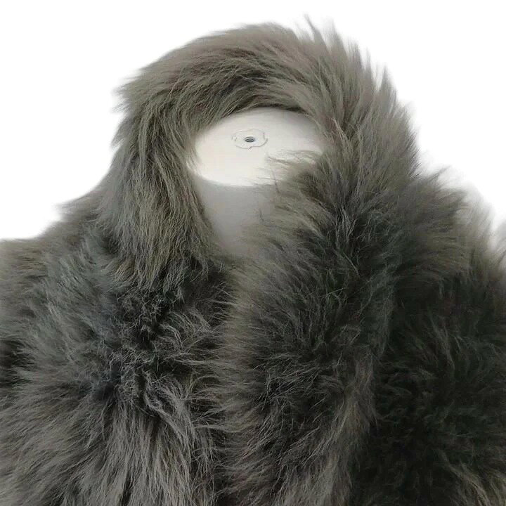 【中古】ガシュロウ＆コール GUSHLOW&COLE ティペット マフラー ストール 毛皮 羊...