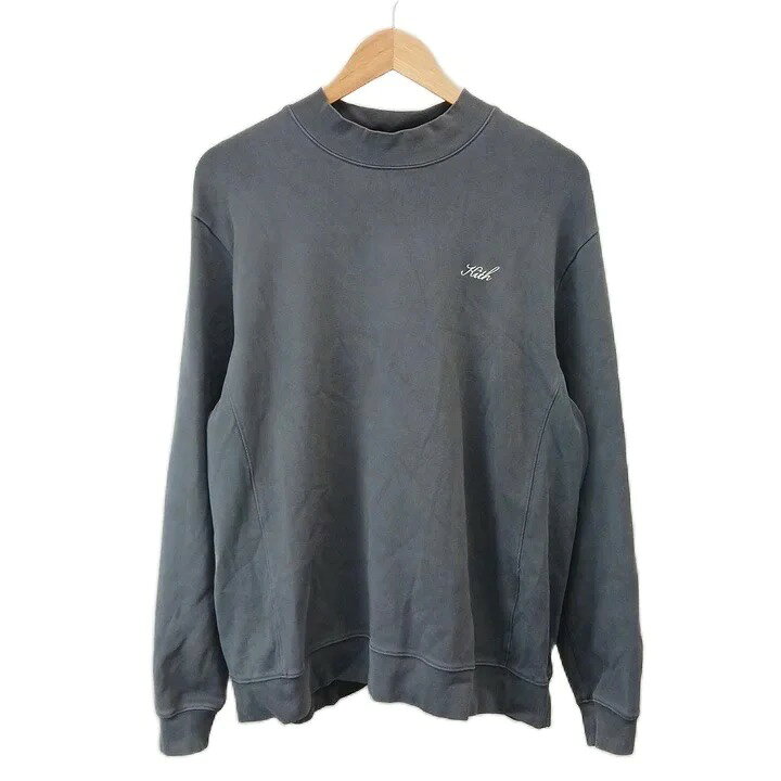 【中古】キス KITH スウェット トレーナー ハイネック 長袖 ロゴ刺繍 グレー L 22-070-060-0023-4-0 /NP ■GY70 メンズ 【ベクトル 古着】 260831