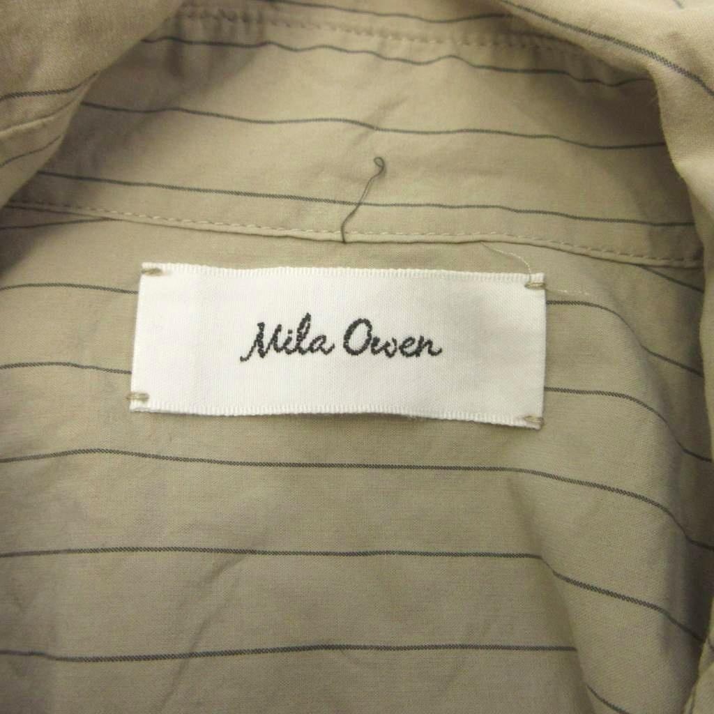 【中古】ミラオーウェン Mila Owen シャツ ストライプ柄 ボタンダウンカラー 長袖 0 ベージュ /NP ■GY70 レディース 【ベクトル 古着】 260829 vectorpremium-19394414 ブランド古着ベクトルプレミアム店 サンプル画像3