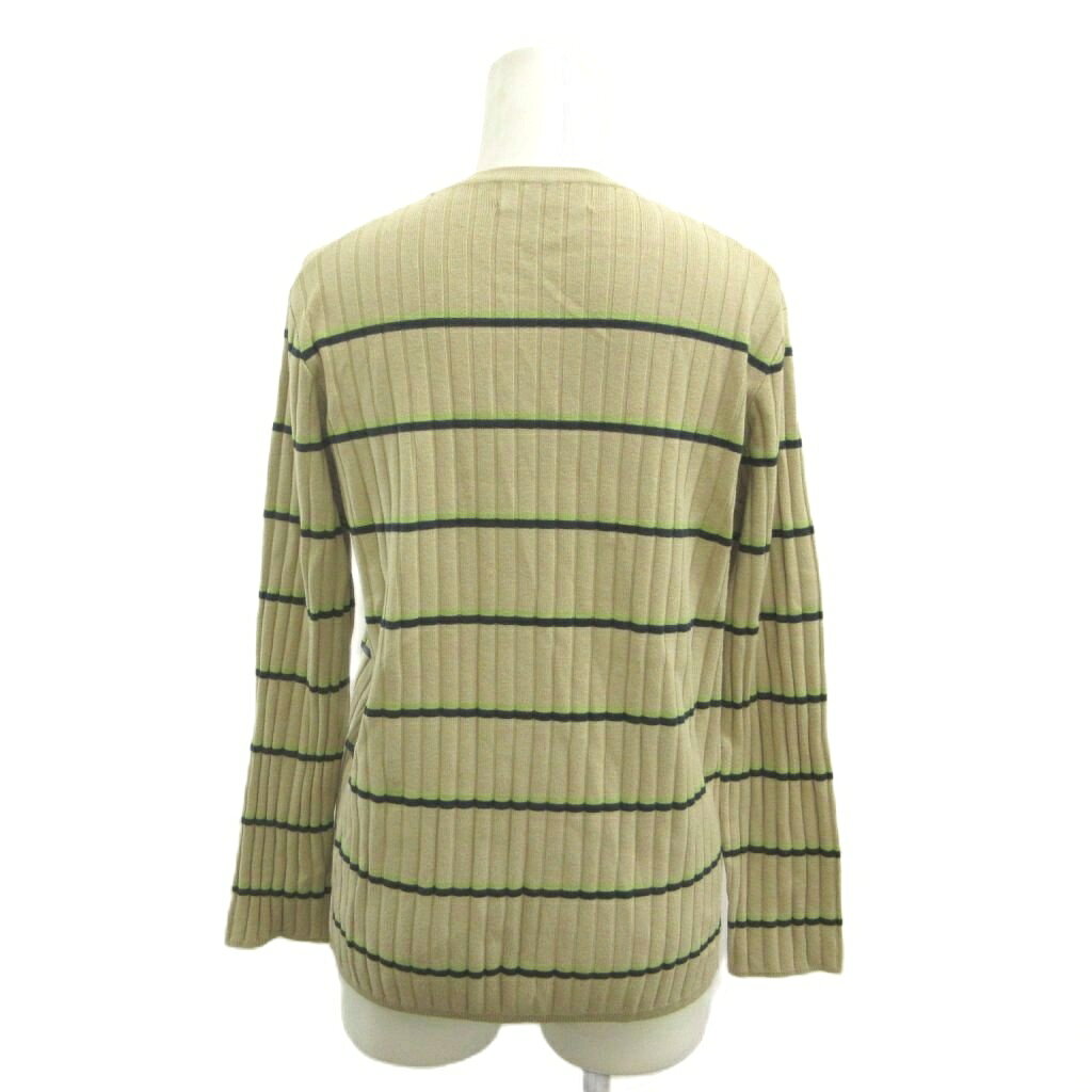 【中古】ミラオーウェン Mila Owen カットソー Free ベージュ ボーダー柄 リブ編み 長袖 /RN ■GY75 レディース 【ベクトル 古着】 260903 vectorpremium-19397766 ブランド古着ベクトルプレミアム店 サンプル画像3
