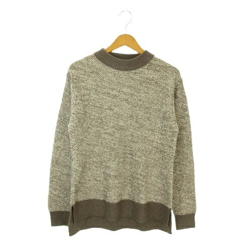 【中古】ユナイテッドアローズ A DAY IN THE LIFE UNITED ARROWS ニット セーター 茶 ブラウン モックネック 長袖 ミックスカラー /AO29 ■GY08 レディース 【ベクトル 古着】 260918