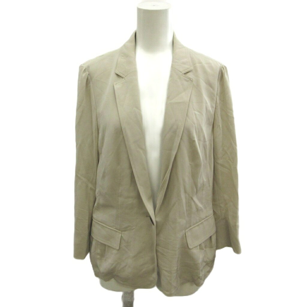 中古 バーバリー ロンドン BURBERRY LONDON ジャケット 上着 44 ベージュ 無地 長袖 シングルブレスト RN vectorpremium-19429206 ブランド古着ベクトルプレミアム店 パッケージ画像