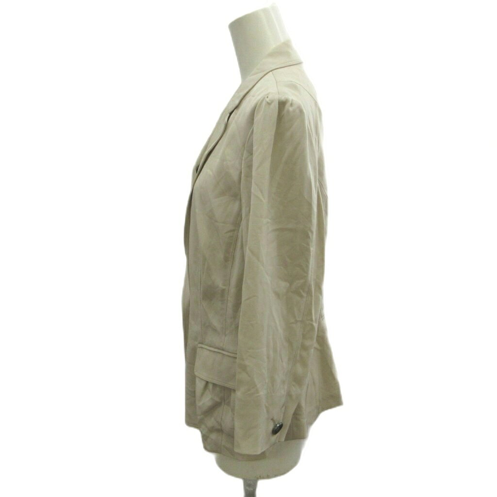 中古 バーバリー ロンドン BURBERRY LONDON ジャケット 上着 44 ベージュ 無地 長袖 シングルブレスト RN vectorpremium-19429206 ブランド古着ベクトルプレミアム店 サンプル画像2