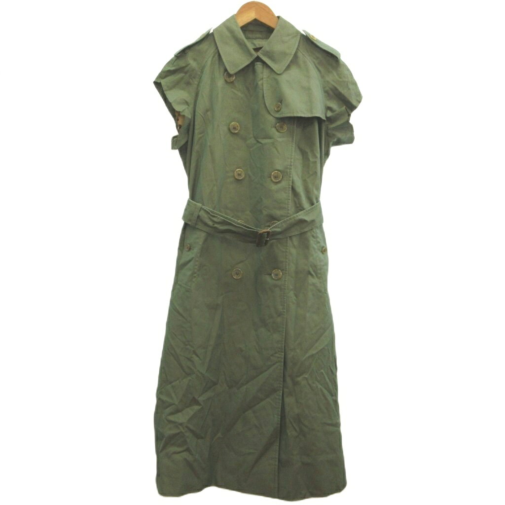 中古 バーバリーズ Burberrys ロングワンピース 83 緑 グリーン ダブルブレスト 半袖 RN ECD009 レディー vectorpremium-19429348 ブランド古着ベクトルプレミアム店 パッケージ画像