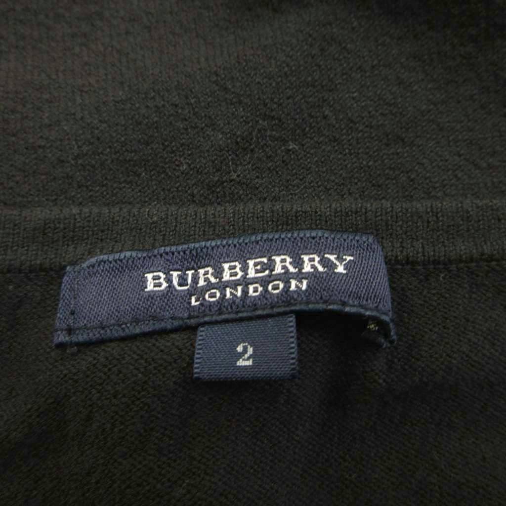 中古 バーバリー ロンドン BURBERRY LONDON ニット セーター Vネック 七分袖 ボタン 2 黒 ブラック RY vectorpremium-19428968 ブランド古着ベクトルプレミアム店 サンプル画像3