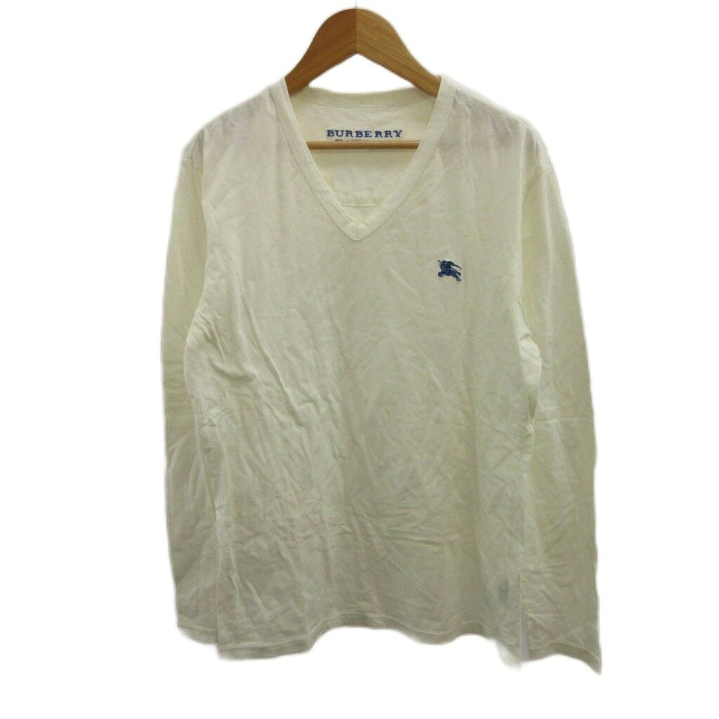 中古 バーバリーブラックレーベル BURBERRY BLACK LABEL Tシャツ Vネック ロゴ刺繍 長袖 2 アイボリー vectorpremium-19429046 ブランド古着ベクトルプレミアム店 パッケージ画像