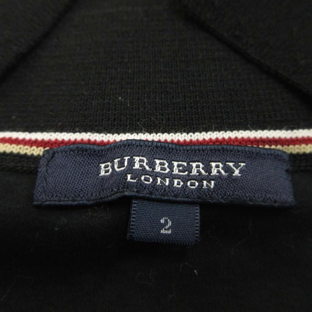 中古 バーバリー ロンドン BURBERRY LONDON ポロシャツ スキッパー 半袖 2 黒 ブラック RY ECD009 vectorpremium-19429085 ブランド古着ベクトルプレミアム店 サンプル画像3
