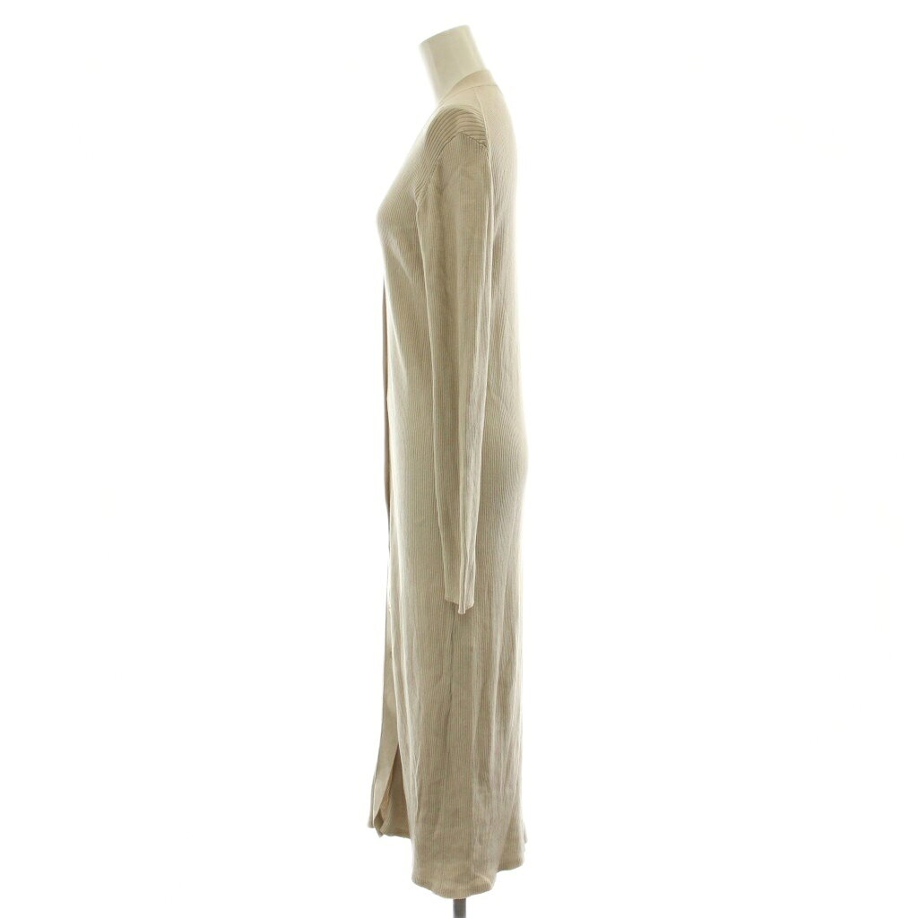 【中古】ミラオーウェン Mila Owen リブニット ワンピース 長袖 ロング Vネック 0 ベージュ /GG ■GY70 レディース 【ベクトル 古着】 261013 vectorpremium-19499829 ブランド古着ベクトルプレミアム店 サンプル画像2
