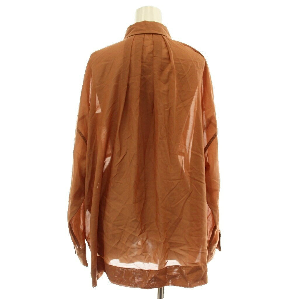 【中古】ミラオーウェン Mila Owen シャツ ブラウス 長袖 シアー シースルー 0 オレンジブラウン /GG ■GY70 レディース 【ベクトル 古着】 261013 vectorpremium-19499877 ブランド古着ベクトルプレミアム店 サンプル画像3