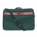 【中古】サムソナイト Samsonite ハンドバッグ ショルダーバッグ 2way スーツケース 斜め掛け ナイロンキャンバス 出張 旅行 トラベル 緑 グリー...